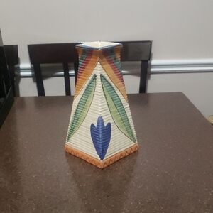 STUDIO NOVA Colorful Geometric Vase. Desert Flower